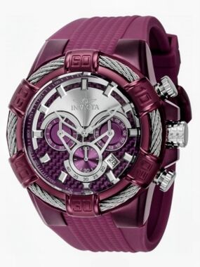 Invicta Bolt Mens Watch Light Purple Chronograph Watch 52mm